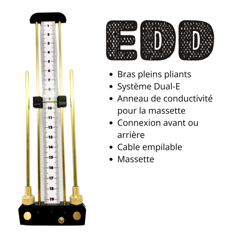 ANTENNE DE LECHER EDD de couleur Noir